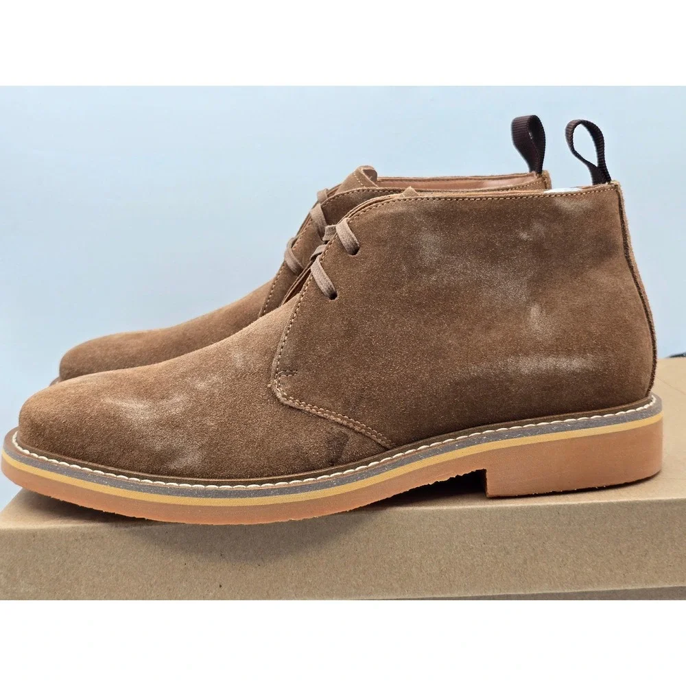 Steve Madden Palta Chukka Boots Mens 7 Tan Suede PALT01M1 -New